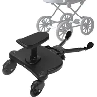 Yakimz Buggy board Upgrade Universal Stehbrett Kiddy Trittbrett Kinderwagen Zubehör mit Sitz Schwarz - Schwarz