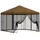 vidaXL Garten Pavillon 3 x 3 m inkl. 2 Seitenteile Schwarz