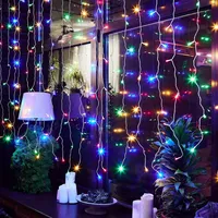 salcar LED Lichterkette Eisregen LED Lichtervorhang Fenster , 8 Betriebsmodi mit Memory Funktion - Bunt