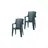 62 x 60 x 89 cm schwarz 2er Set
