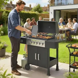 Outsunny Gasgrill 17,8 KW schwarz