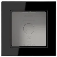 Jung A5581BFASW m. Rahmen 1fach (schwarz-hochglänzend)