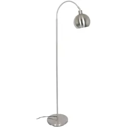 Stehlampe Razgrad Metall Stehleuchte Wohnzimmer Lampe Leuchte Edelstahl Optik