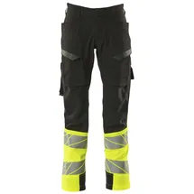Mascot Hose Schenkeltaschen ULTIMATE Stretch Hose 82C52 schwarz/hi-vis gelb