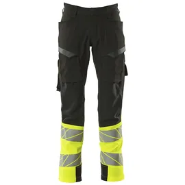 Mascot Hose Schenkeltaschen ULTIMATE Stretch Hose 82C52 schwarz/hi-vis gelb