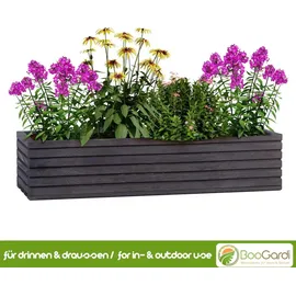 BooGardi Blumenkasten mit Einsatz · Anthrazit 64cm x 20cm x 14cm · 4 Farben 3 Größen · Pflanzgefäß für · · Terrasse