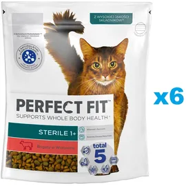 PERFECT FIT Sterile 1+ Trockenfutter mit Rind 6 x 750 g