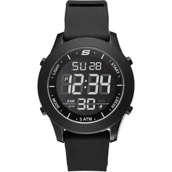 Chronograph SKECHERS "ROSENCRANS", schwarz, Armbanduhren, Herren, Quarzuhr, Armbanduhr, Herrenuhr, Silikonarmband, digital, Wochentag