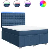 vidaXL Boxspringbett 140 x 200 cm Blau