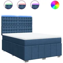 vidaXL Boxspringbett 140 x 200 cm Blau