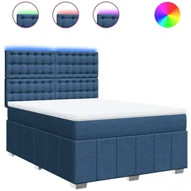 vidaXL Boxspringbett 140 x 200 cm Blau