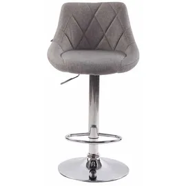 CLP 2er Set Barhocker Lazio Stoff grau