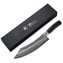 Wakoli EBO Damastmesser Blockmesser 25 cm Schwarz