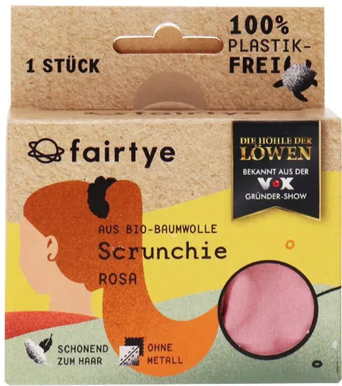 fairtys Scrunchie Haarband, rosa