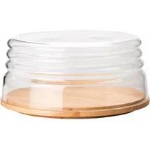 Continenta Käseglocke 2-tlg. Ø 26,5 cm Holz und Glas
