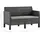 vidaXL 2-Sitzer Gartensofa mit Kissen Anthrazit PP Rattan
