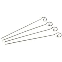 Fackelmann Grillspieß 4 Stück Edelstahl Silber