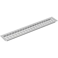 vasalat Lüftungsgitter zum Einstecken Aluminium Natur Eloxiert 400x80 mm