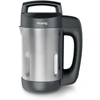 H.koenig Beheizbarer Suppenmixer 1.1L MXC20 Inox Schwarz, Professionelles Multifunktionsgerät,