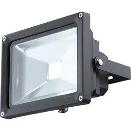 GLOBO Dekorative LED Baustrahler Aluminium Druckguss dunkelgrau Glas klar 20W Globo Projecteur 34115