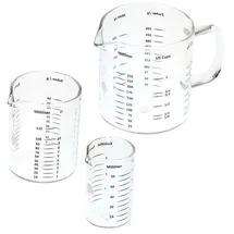 TreeBox Messbecher glas - klein -3er Set (250ml, 125ml & 50ml) - Robuste und hitzebeständige Messbecher Set aus Borosilikatglas - Mikrowellengeeignet -Perfekt zum Backen und Mischen
