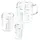 TreeBox Messbecher glas - klein -3er Set (250ml, 125ml & 50ml) - Robuste und hitzebeständige Messbecher Set aus Borosilikatglas - Mikrowellengeeignet -Perfekt zum Backen und Mischen