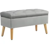 Homcom Sitzbank Grau Kunststoff, 80x40x35 cm Esszimmer, Bänke, Sitzbänke