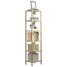 VCM Standvitrine Vinali M 40 x 30 x 165 cm Gold