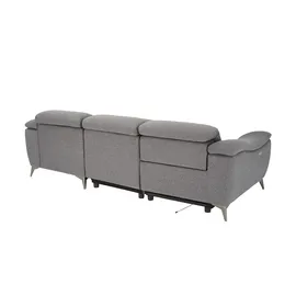 Uno Ecksofa mit elektrischer Relaxfunktion Eva ¦ creme ¦ Maße (cm): B: 255 H: 78 T: 171.0