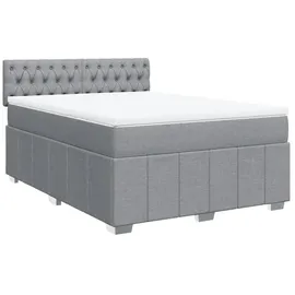 vidaXL Boxspringbett 140 x 200 cm Hellgrau