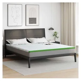 vidaXL Matratzenauflage atmungsaktiv 180 x 200 cm Weiß/Grün