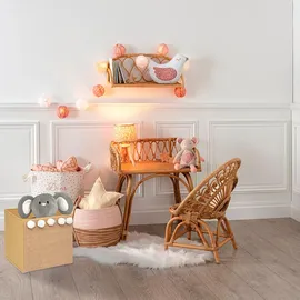 Wellhome Aufbewahrungsbox 29 x 29 x 29 cm 3-tlg. Beige/Braun