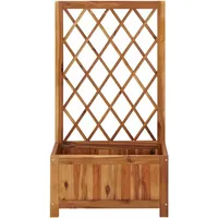 vidaXL Garten-Hochbeet mit Spalier 60 x 30 cm Braun