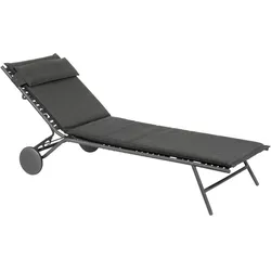 Outdoor Sonnenliege BAYANNE Onyx / Gestell Titane
