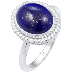 Elli PREMIUM Cocktailring Lapis Lazuli Edelstein 925er Silber Ringe   Damen 