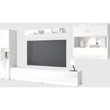 INOSIGN Wohnwand »PARIS, Vitrine Türanschlag links/rechts wechselbar«,... (Komplett-Set, 4 St.), grifflose Design, stehend und hängend montierbar