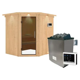 Karibu Siirin inkl. 9 kW Ofen + ext. Steuerung + Dachkranz