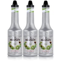 Monin Fruchtpüree Mix Kiwi 1L - Cocktails Milchshakes (3er Pack)