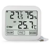 GreenBlue GB381 Wetterstation mit Außensonde Kabellänge 1,5m Komfortanzeige Thermometer Hygrometer Luftfeuchtigkeitsmessung Außen- und Innentemperatur