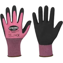 strongHand Handschuhe LADY FLEXTER Gr.7 pink/schwarz EN 420/EN 388 PSA II STRONGHAND