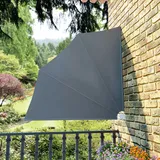 vidaXL Faltbarer Balkonfächer 140 x 140 cm grau