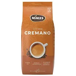 MINGES Caffe Cremano Kaffeebohnen, Arabica- und Robustabohnen kräftig, 1,0 kg
