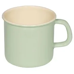 Riess Emaille Becher Tasse Topf mit Bördel Ø 11 cm, 0,75 l nilgrün pastell