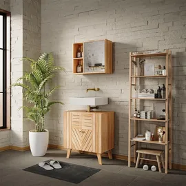 Vicco Waschbeckenunterschrank Lucie 60 x 65 cm mit 2 Türen Braun
