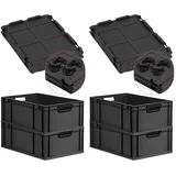 Proregal Eurobox NextGen Color 40 x 22 x 60 cm 4-tlg. schwarz