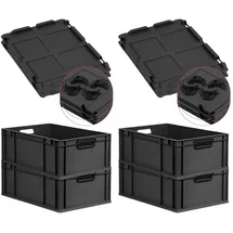 Proregal Eurobox NextGen Color 40 x 22 x 60 cm 4-tlg. schwarz