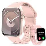 Fitonme Smart Watch Herren Damen(2 Gurte), 1,83" Smartwatch mit Bluetooth Call, Herzfrequenz- und Schlafmonitor, IP67 wasserdicht, 24+ Sportmodi Fitness Smartwatches iOS Android, Rosa