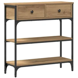 vidaXL Konsolentisch Artisan Eiche 72,5x25x75 cm Holzwerkstoff & Stahl
