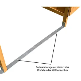 MuCoLa Mülltonnenbox 146 x 124 cm braun
