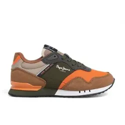 Pepe Jeans für Jungen. PBS40006 Turnschuhe London Park orange (33), Wohnung, Schnürsenkel, Lässig, Kinderbekleidung